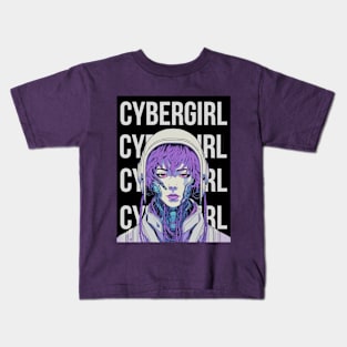 cyberpunk girl Kids T-Shirt